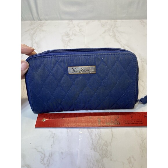 Vera Bradley Royal Blue Zip-Around Accordion Wallet - Picture 2 of 6